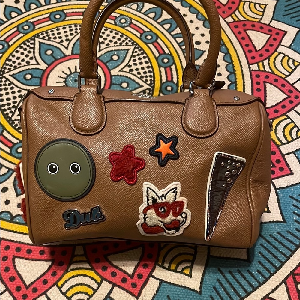 Mini Coach Leather Handbag